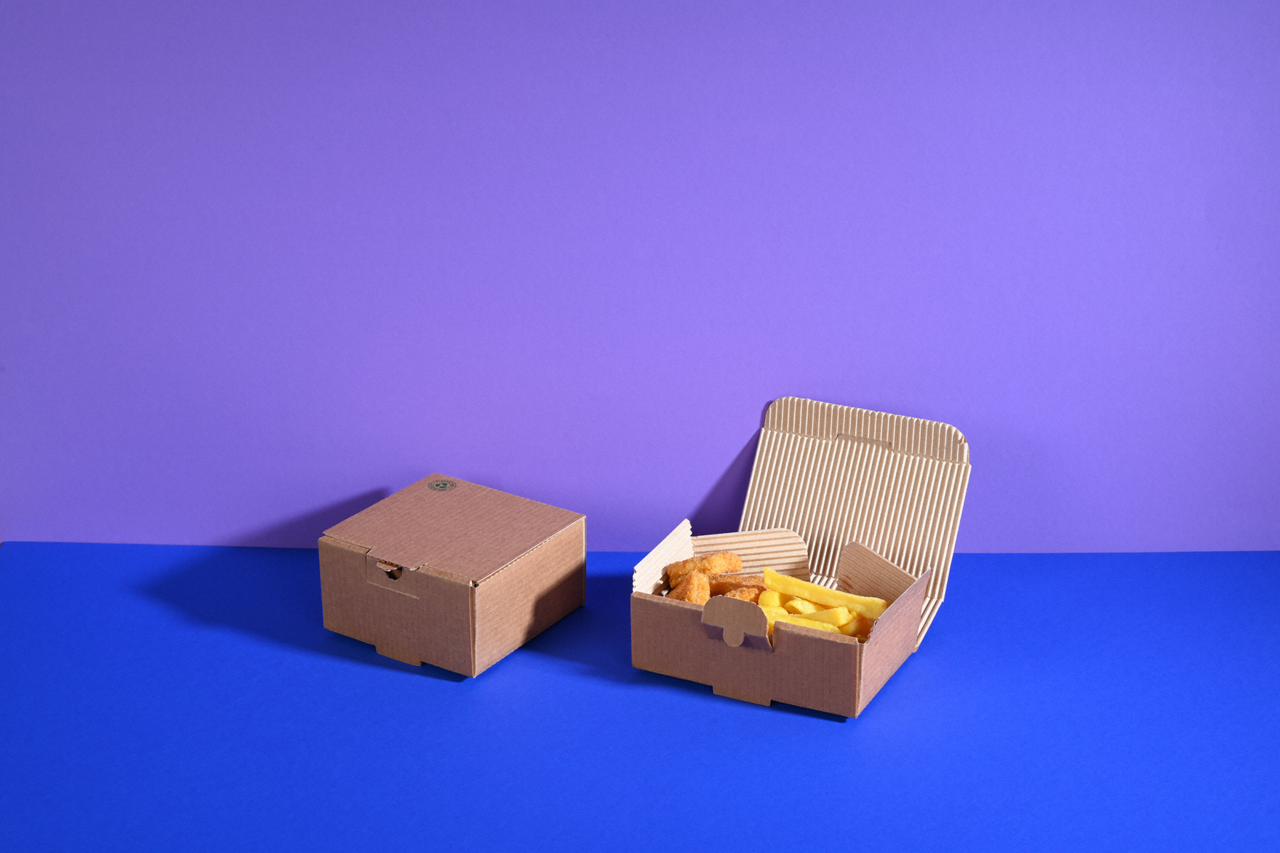 Take-away Kartonbox gewellt