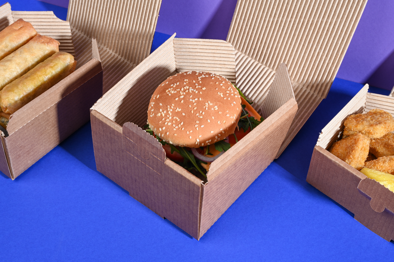Take-away Kartonbox gewellt