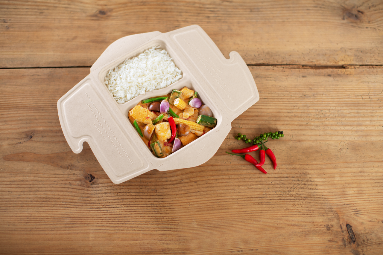 To-Go-Box aus Zellstoff