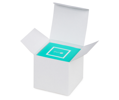 Faltschachtel aus Vollpappe, weiß