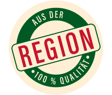 Motiv-Etikett, &Oslash; 50 mm, rund, &laquo;aus der Region&raquo;