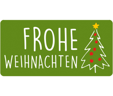 Motiv-Etikett, 45 &times; 90 mm, rechteckig, &laquo;Waldweihnacht&raquo;