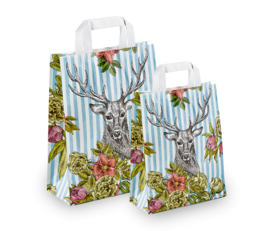 Papiertragetasche mit Hirschkopf