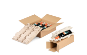 Flaschen-Versandverpackung Faserguss für 0,75 Liter