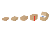 Stülpdeckel-Aufrichtekarton EASYPAC vorgeklebt
