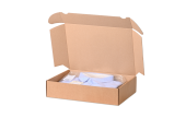 Verpackung mit 8 cm Sendungshöhe ist ideal für den Versand Ihrer hochwertigen Textilien