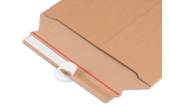 dank Klebeverschluss lässt sich die Versandverpackung schnell verschließen – und mit dem Aufreißfaden bequem öffnen