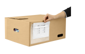 Sie erhalten zu jeder Z-Box eine A5 Selbstklebehülle gratis. Geben Sie jeder Box einfach einen Bestimmungsort oder vermerken Sie den Inhalt.