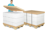 guter Kantenschutz durch längsseitig doppelte Wellpappe