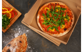 Pizza-Karton braun