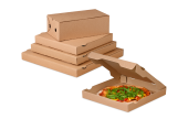 Pizza-Karton braun