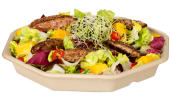 Schale aus Bagasse achteckig