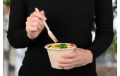 Schale aus Bagasse konisch & Deckel