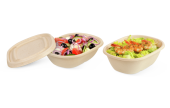 Schale aus Bagasse oval & Deckel