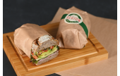 auch belegte Brote und Sandwiches lassen sich mit diesem Hamburger-Papier ansprechend verpacken
