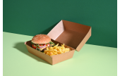 Burger-Verpackung aus Karton braun 