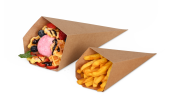 Spitztüte aus Pappe braun
