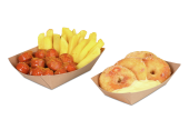 Snack-Schale aus Pappe braun