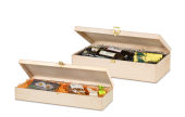 Holzkassette mit Scharnierdeckel