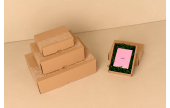 Geschenkschachtel mit Stülpdeckel & floralem Muster