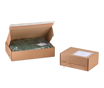 Klappschachtel mit Selbstklebeverschluss