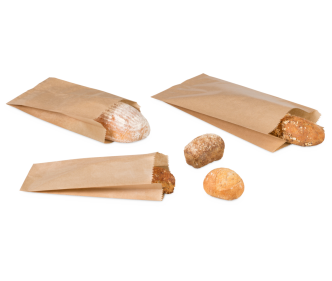 Papierfaltenbeutel braun