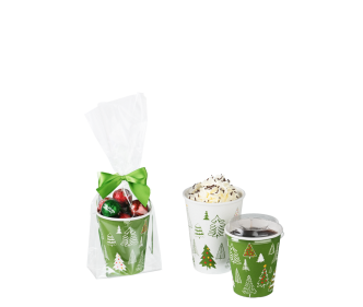 Heißgetränke-Becher PE-beschichtet WALDWEIHNACHT
