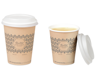 Heißgetränke-Becher PLA-beschichtet «Genuss»
