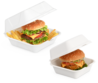 Burger-Box aus Bagasse