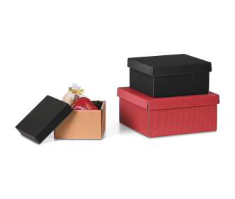 Geschenkkarton mit Deckel «offene Welle»