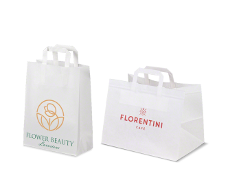 Papiertragetaschen mit Flachhenkel bedrucken