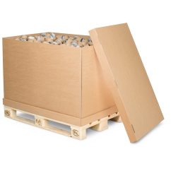 Paletten-Container 4-teilig aus Wellpappe