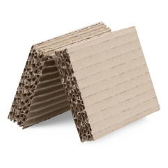 Geschlitzte Platte aus Wellpappe