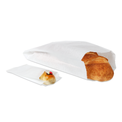 Papierfaltenbeutel weiß