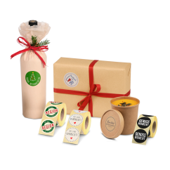 Motiv-Etikett auf der Rolle rund