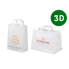 Papiertragetaschen mit Flachhenkel bedrucken