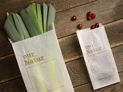 Nachhaltiger Beutel mit der Aufschrift 