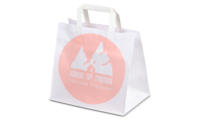 bedruckte Papiertragetaschen von House of Momos